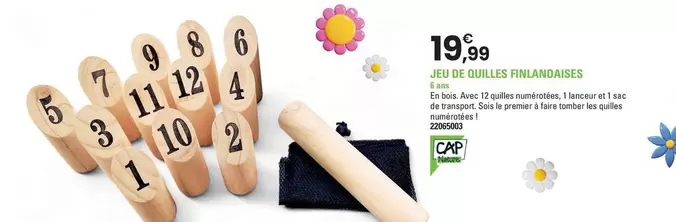 Cap Nature - Jeu De Quilles Finlandaises offre à 19,99€ sur JouéClub