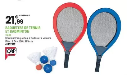 Cap Sport - Raquettes De Tennis Et Badminton offre à 21,99€ sur JouéClub