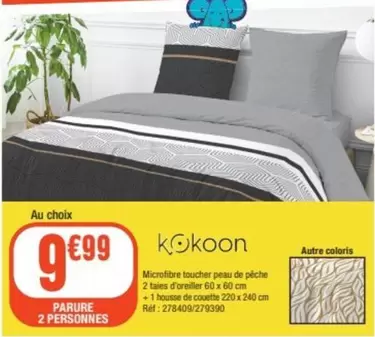 Kokoon - Kikkoon Microfibre Toucher Peau De Pêche offre à 9,99€ sur La Foir'Fouille