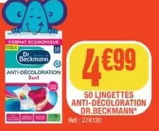 50 Lingettes Anti-décoloration offre à 4,99€ sur La Foir'Fouille