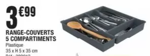 Range-couverts 5 Compartiments offre à 3,99€ sur La Foir'Fouille
