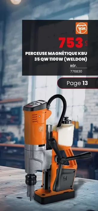Fein - Perceuse Magnétique Kbu 35 Gw 1100w ( Weldom) offre à 753€ sur Au Forum du Bâtiment