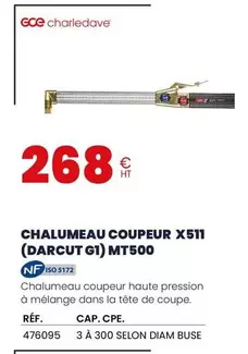 Cap - Chalumeau Coupeur X511 (darcut Gt) Mt500 offre à 268€ sur Au Forum du Bâtiment