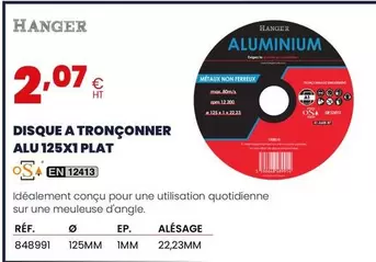 Hanger - Disque A Tronconner Alu 125x Plat offre à 2,07€ sur Au Forum du Bâtiment