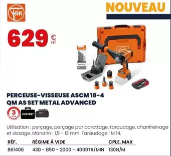 Fein - Perceuse-Visseuse Ascm 18-4 Qm As Set Metal Advanced offre à 629€ sur Au Forum du Bâtiment