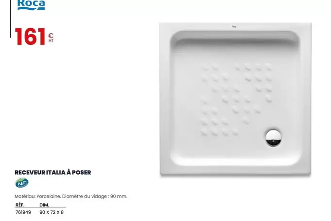 Receveur Italia A Poser offre à 161€ sur Au Forum du Bâtiment