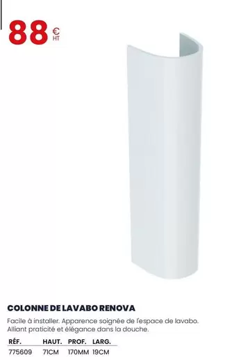 Colonne De Lavabo Renova offre à 88€ sur Au Forum du Bâtiment