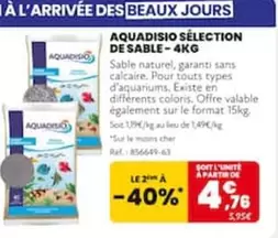 Aquadisio - Selection De Sable-4kg offre à 4,76€ sur Animalis