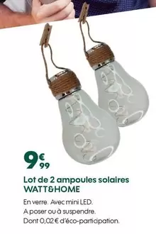 Watt-Home - Lot De 2 Ampoules Solaires offre à 9,99€ sur Truffaut