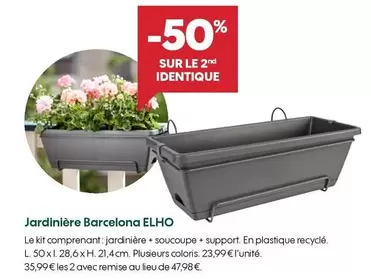 Jardinière Barcelona Elho offre à 23,99€ sur Truffaut