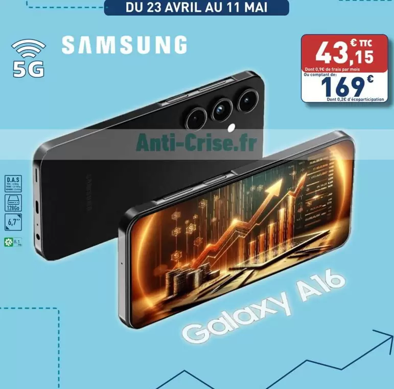 Galaxy A10 offre à 169€ sur Bureau Vallée