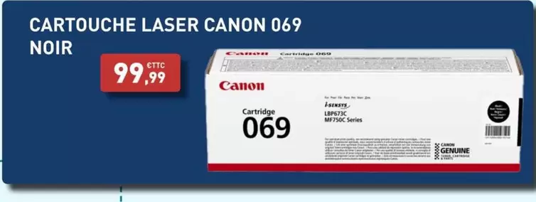 Canon - Cartouche Laser 069 Noir offre à 99,99€ sur Bureau Vallée