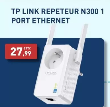Tp-Link - Repeteur N300 1 Port Ethernet offre à 27,99€ sur Bureau Vallée
