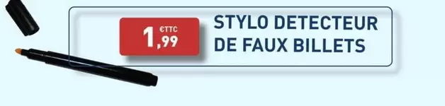 Stylo Detecteur De Faux Billets offre à 1,99€ sur Bureau Vallée