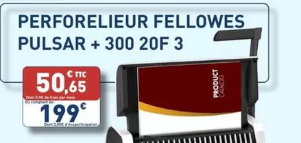 Fellowes  - Perforelieur Pulsar + 300 20f 3 offre à 199€ sur Bureau Vallée