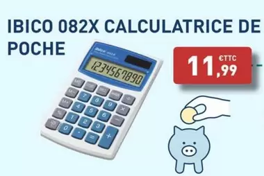 Ibico 082X Calculatrice De Poche offre à 11,99€ sur Bureau Vallée