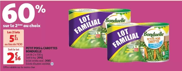 Bonduelle - Petits Poiss & Carottes offre à 3,65€ sur Auchan Hypermarché