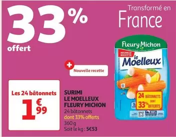Fleury Michon - Surimi Le Moelleux offre à 1,99€ sur Auchan Hypermarché
