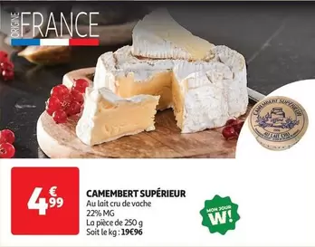 Camembert Supérieur offre à 4,99€ sur Auchan Hypermarché