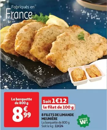 8 Filets De Limande Meuniere offre à 8,99€ sur Auchan Hypermarché