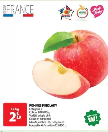 Pink Lady - Pommes offre à 2,19€ sur Auchan Hypermarché