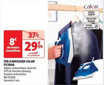 Calor - Fer A Repasser FV2848 offre à 29,99€ sur Auchan Hypermarché
