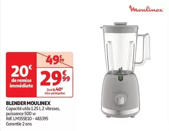 Moulinex - Blender offre à 29,99€ sur Auchan Hypermarché