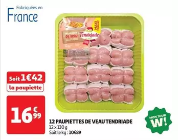 Tendriade - 12 Paupiettes De Veau offre à 16,99€ sur Auchan Hypermarché