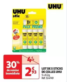 Uhu - Sticks De Colles offre à 2,93€ sur Auchan Hypermarché