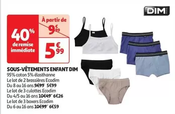 Dim - Sous-Vetements Enfant offre à 5,99€ sur Auchan Hypermarché