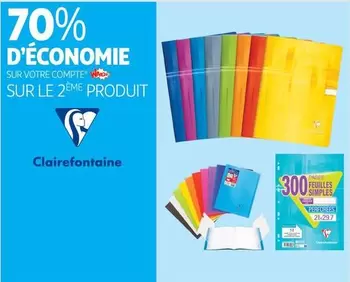 Clairefontaine  offre sur Auchan Hypermarché