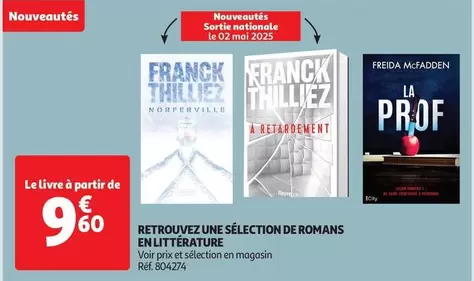 Prof - Retrouvez Une Sélection De Romans En Littérature offre à 9,6€ sur Auchan Hypermarché