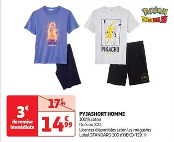Pyjashort Homme offre à 14,99€ sur Auchan Hypermarché