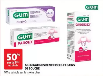 G.U.M - Dentifrices Et Bains De Bouche offre sur Auchan Hypermarché