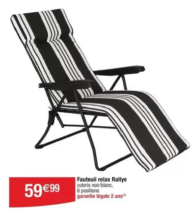 Fauteuil Relax offre à 59,99€ sur Cora