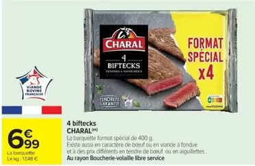 Charal - 4 Biftecks offre à 6,99€ sur Cora