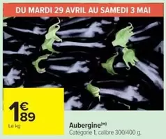 Avril - Aubergine offre à 1,89€ sur Cora