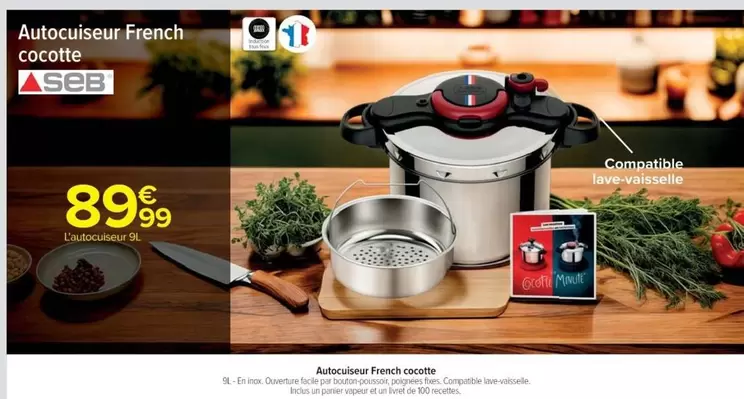 TOUS - Autocuiseur French Cocotte offre à 89,99€ sur Cora