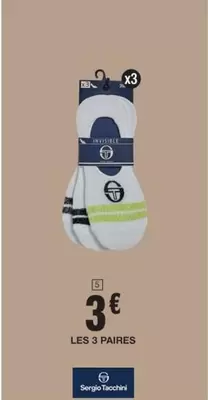 Sergio Tacchini - Les 3 Paires offre à 3€ sur Cora
