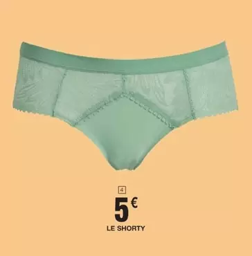Le Shorty offre à 5€ sur Cora