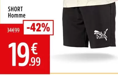 Short Homme offre à 19,99€ sur Intersport