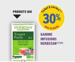Herbesan - Gamme Infusions offre sur E.Leclerc Parapharmacie