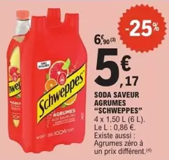 Schweppes - Soda Saveur Agrumes offre à 5,17€ sur E.Leclerc