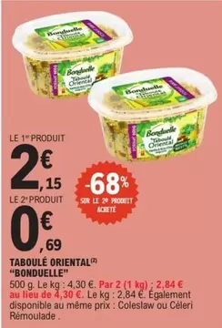 Bonduelle - Taboulé Oriental offre à 2,15€ sur E.Leclerc
