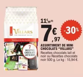 Villars - Assortiment De Mini Chocolats offre à 7,97€ sur E.Leclerc