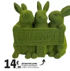 Décoration Lapins offre à 14,9€ sur E.Leclerc