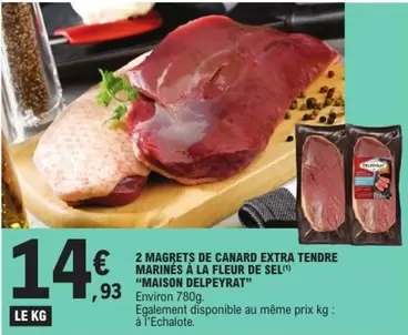 Delpeyrat - 2 Magrets De Canard Extra Tendre Marines A La Fleur De Sel offre à 14,93€ sur E.Leclerc Express