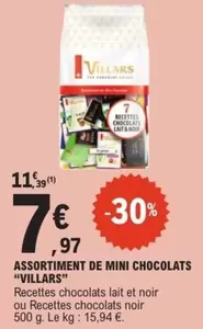 Villars - Assortiment De Mini Chocolats offre à 7,97€ sur E.Leclerc Express