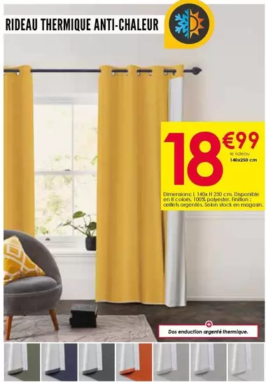 Rideau Thermique Anti-Chaleur offre à 18,99€ sur Décor Discount
