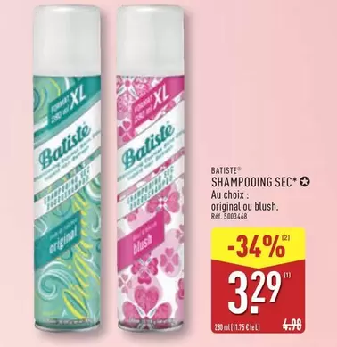 Batiste - Shampooing Sec offre à 3,29€ sur Aldi